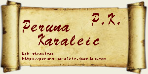 Peruna Karaleić vizit kartica
